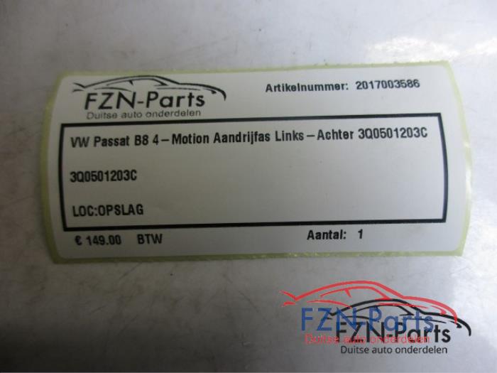 VW Passat B8 4-Motion Aandrijfas Links-Achter