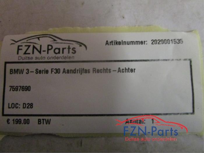 BMW 3-Serie F30 Aandrijfas Rechts-achter