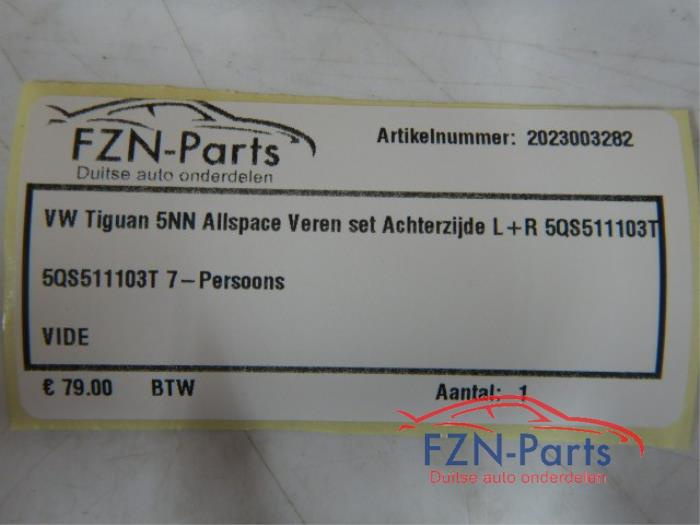 VW Tiguan 5NN Allspace Veren Set Achterzijde L+R