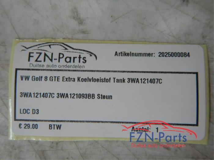VW Golf 8 GTE Extra Koelvloeistof Tank