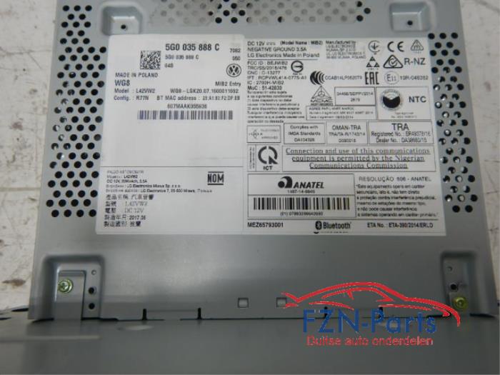 VW Golf 7 Radio Composition Bluetooth