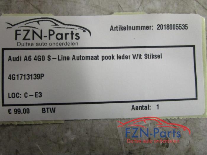 Audi A6 4G0 S-Line Automaat Pook Leder Wit Stiksel