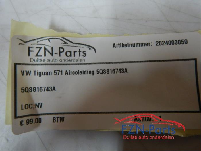 VW Tiguan 571 Aircoleiding Aircoslang