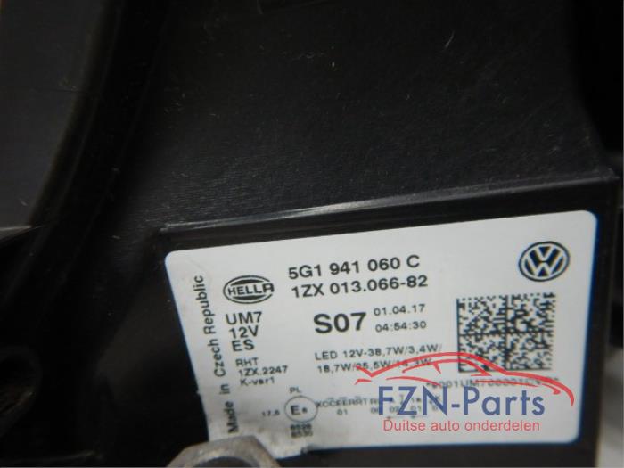 VW Golf 7 R Facelift Koplamp VOLLED 060C Rechts