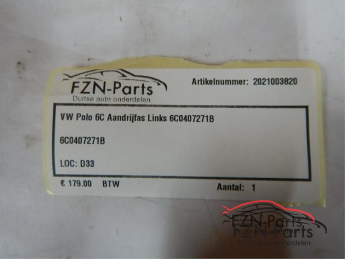 VW Polo 6C Aandrijfas Links