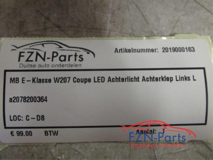 Mercedes-Benz E-Klasse W207 Coupe LED Achterlicht Achterklep Links L