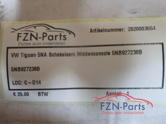 VW Tiguan 5NA Schakelaar Middenconsole