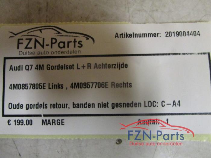 Veiligheidsgordel Set achter Audi Q7 (22744170)