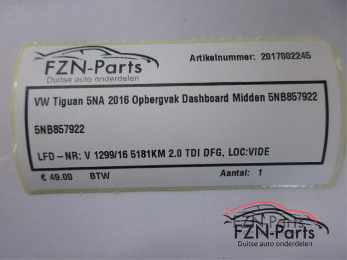 Opbergvak Volkswagen Tiguan (22743732)