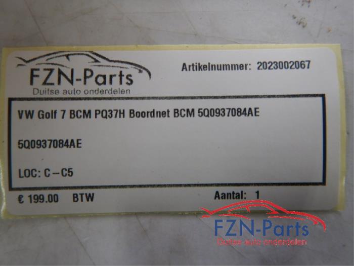 VW Golf 7 BCM PQ37H Boordnet BCM