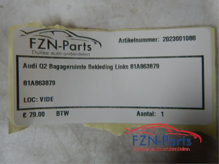 Bekleding bagageruimte Audi Q2 (22744531)