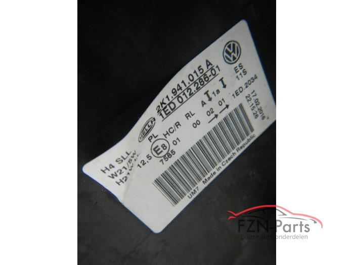 VW Caddy 2K Koplamp Links Halogeen H7