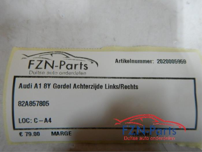 Veiligheidsgordel links-achter Audi A1 (22738332)