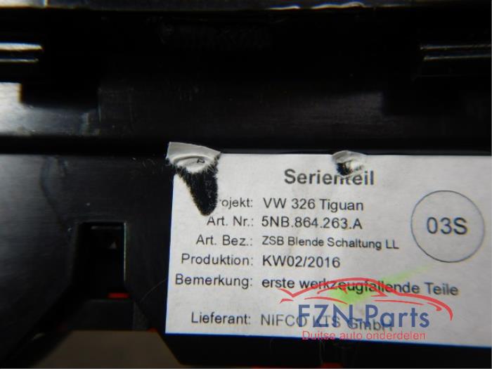 VW Tiguan 5NA DSG Schakelpook Inleg Middenconsole