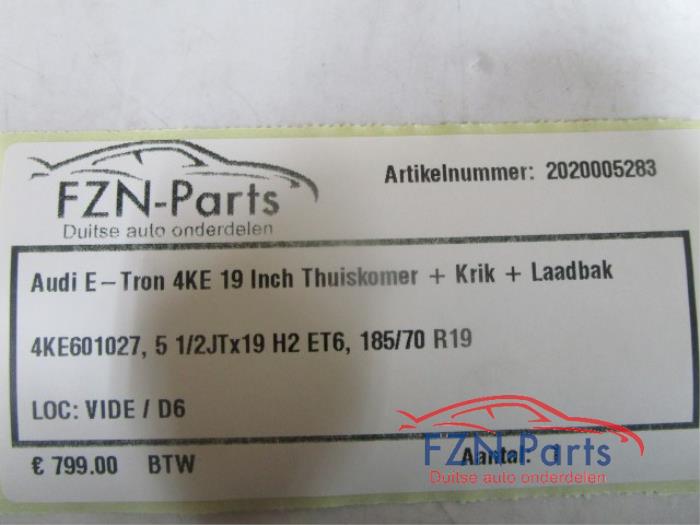 Audi E-Tron 4KE 19 Inch Thuiskomer + Krik + Laadbak