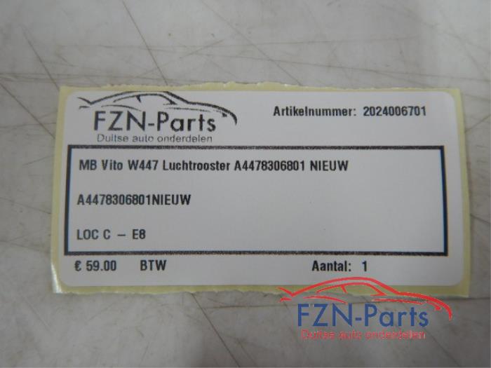 Luchtrooster zijkant Mercedes Vito (22740758)