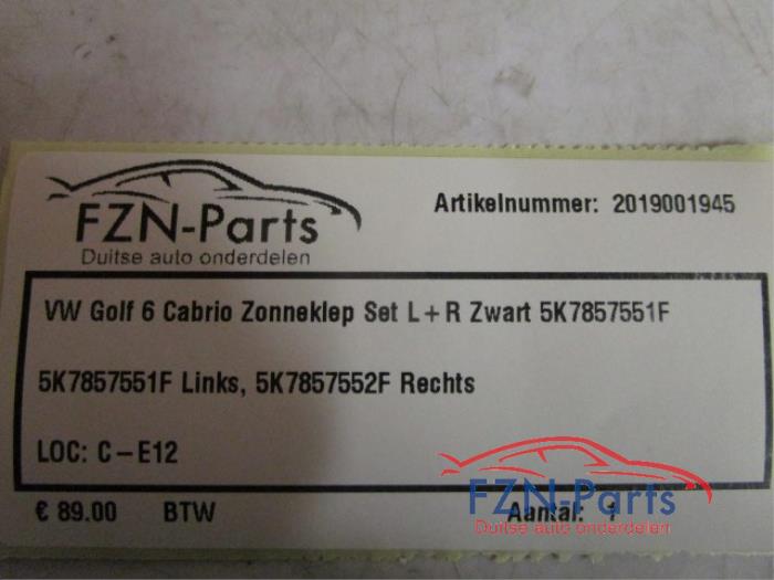 Zonneklep set Volkswagen Golf (22727892)