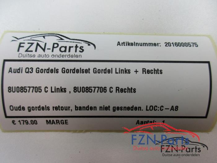 Veiligheidsgordel Set voor Audi Q3 (22728994)
