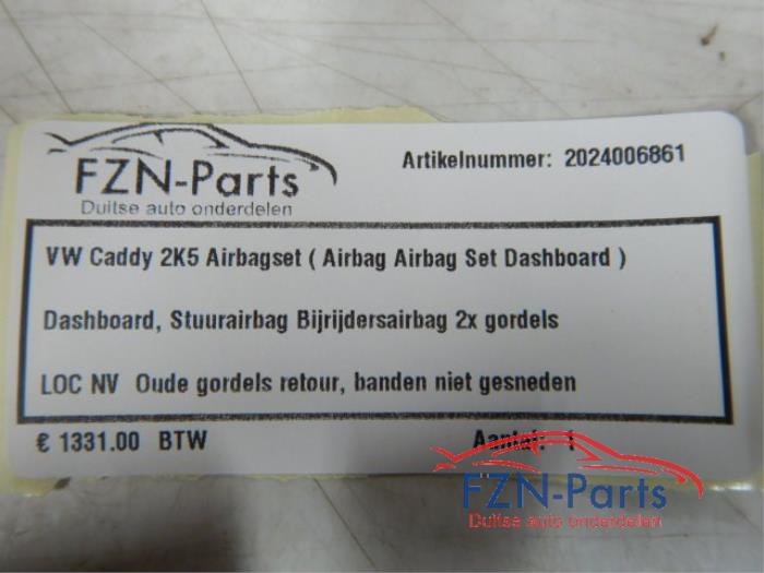 Airbag set + dashboard Volkswagen Caddy (22727706)
