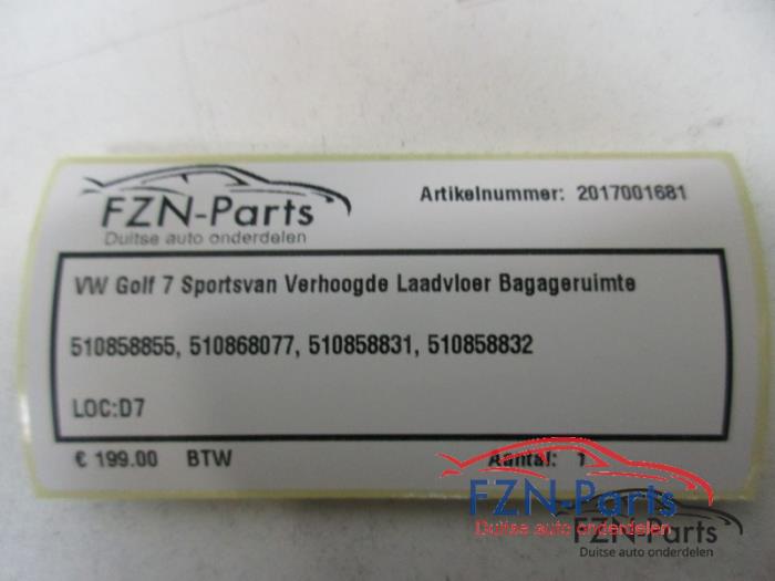 VW Golf Sportsvan Verhoogde Laadvloer Bagageruimte