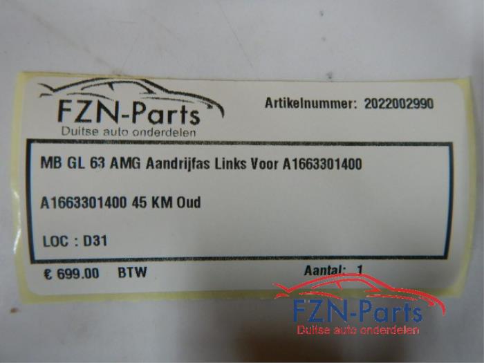 Aandrijfas links-voor Mercedes Diversen (22725147)
