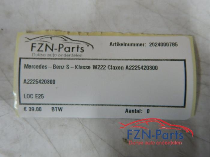 Claxon Mercedes S-Klasse (22727271)