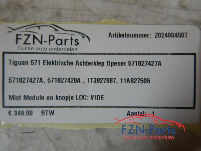 VW Tiguan 571 Elektrische Achterklep Opener