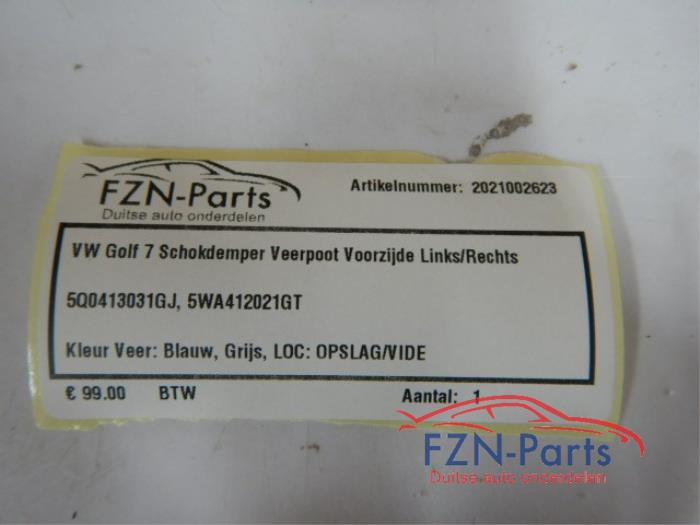 VW Golf 7 Schokdemper Veerpoot Voorzijde Links/Rechts