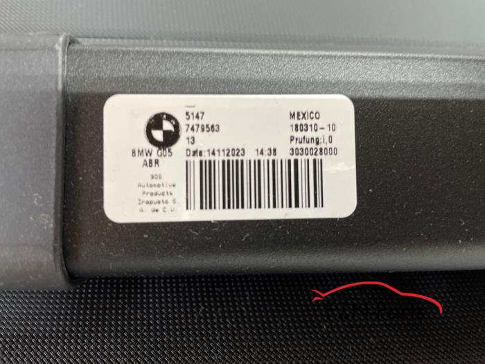 BMW X5 G05 Rolgordijn Achter