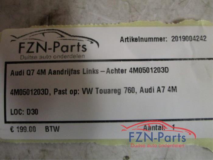 Audi Q7 4M Aandrijfas Links-Achter