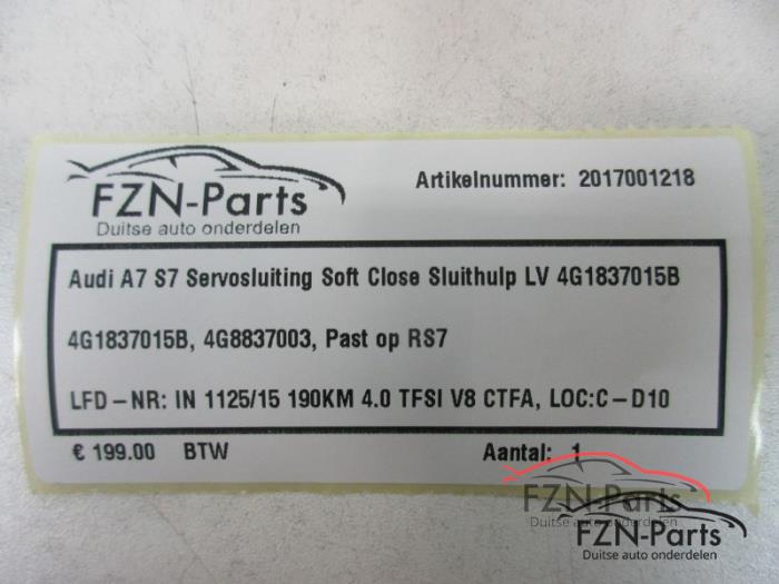 Audi A7 S7 Servorsluiting Soft Close Sluithulp Linksvoor
