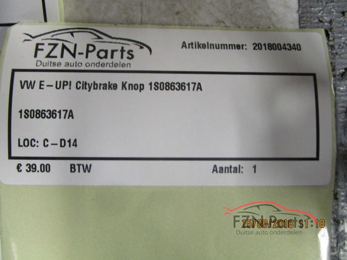 VW E-UP! Citybrake Knop