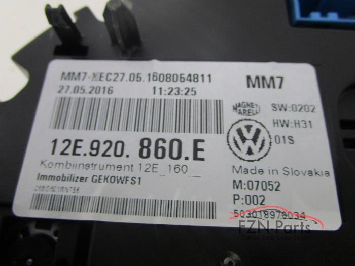 VW E-UP Kilometerteller Tellerunit