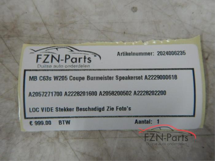 Mercedes-Benz C63S Burmeister Speakerset