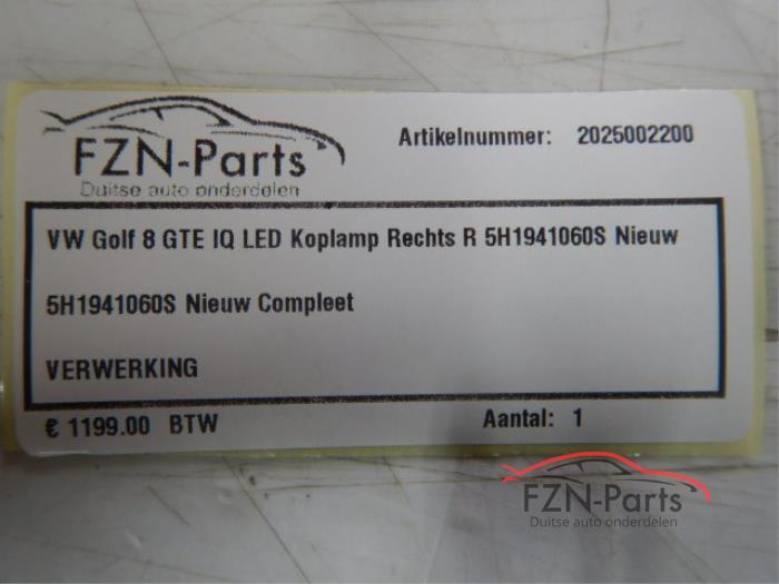 Koplamp rechts Volkswagen Golf (22723164)