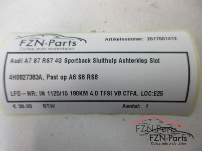 Audi A7 S7 RS7 4G Sportback Sluithulp Achterklep Slot
