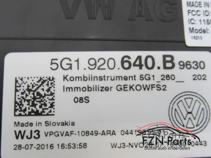 VW Golf 7 Facelift Tellerunit Kilometerteller