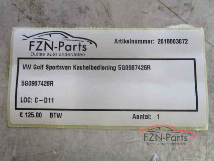 Climatronic Paneel Volkswagen Golf Sportsvan (22733172)
