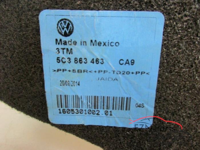 VW Beetle 5C Afdekking Reservewiel Bagageruimte