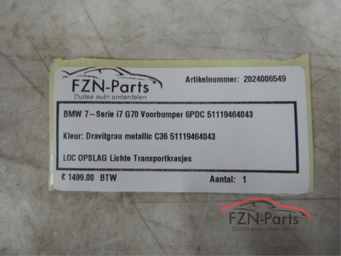 BMW 7-Serie I7 G70 Voorbumper 6PDC