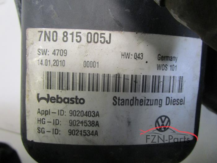 VW Sharan 7N0 Standkachel