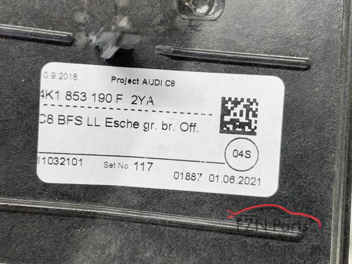 Audi A6 4K C8 Interieurlijsten set Esche graubraun