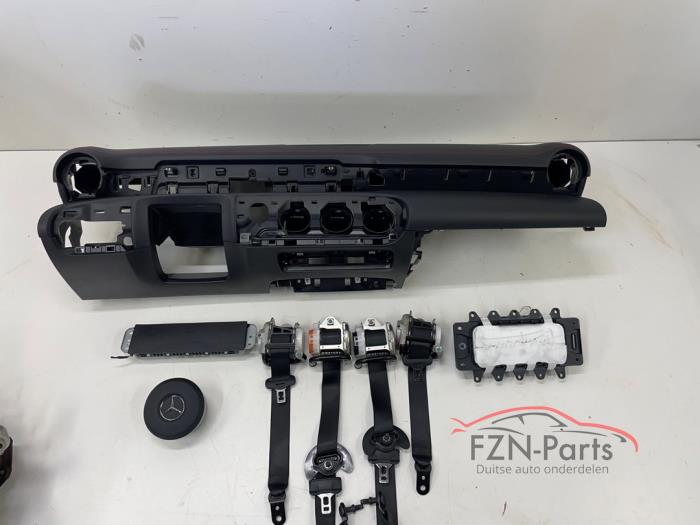 Mercedes-Benz CLA W118 Dashboard airbag set Leer Compleet