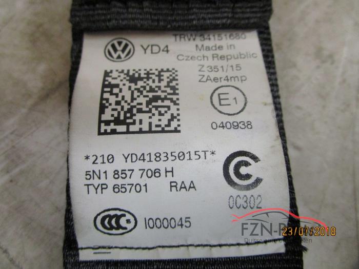 VW Tiguan 5N0 Gordels Gordelset L+R