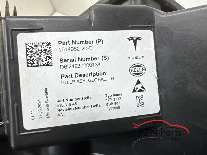 Tesla Model 3 Facelift Koplamp volled Links