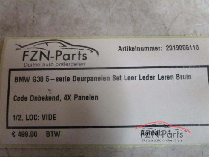 Portierbekleding 4Deurs rechts-voor BMW 5-Serie (22743201)