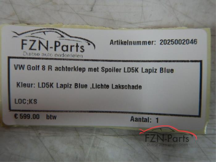 VW Golf 8 R Achterklep LD5K Lapiz Blue Code onbekendKleur: LD5K Lapiz blueLichte lakschadeAchter klep afsluiting achterzijde kofferbak bagageruimte 1.0 eTSI 142889 01-06-2020 07-03-2024
1.0 TSI