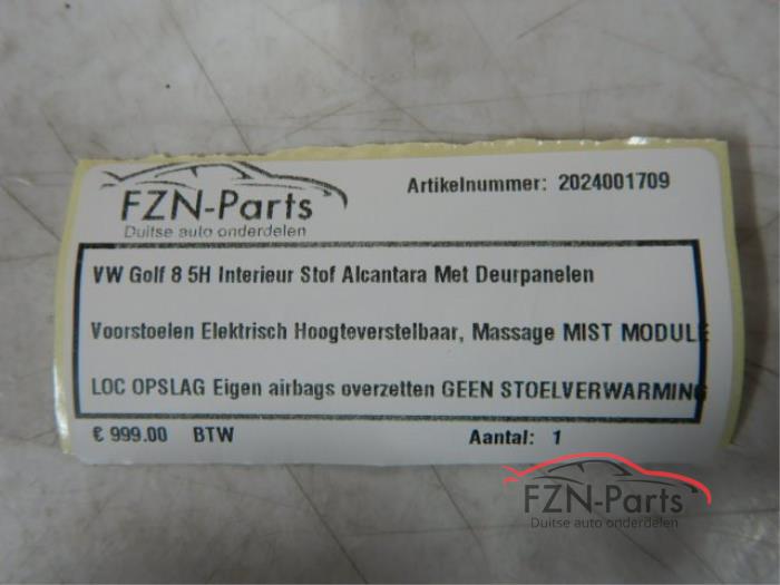 VW Golf 8 5H Interieur Stof Alcantara