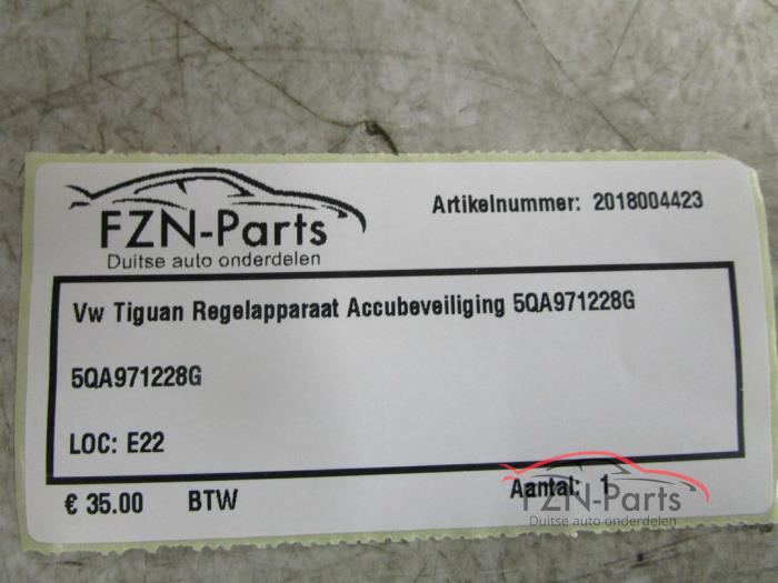 VW Tiguan Regelapparaat Accubeveiliging