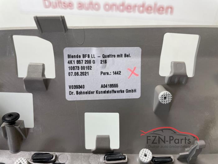 Audi A6 4K C8 Quattro Dashboardlijst Verlicht